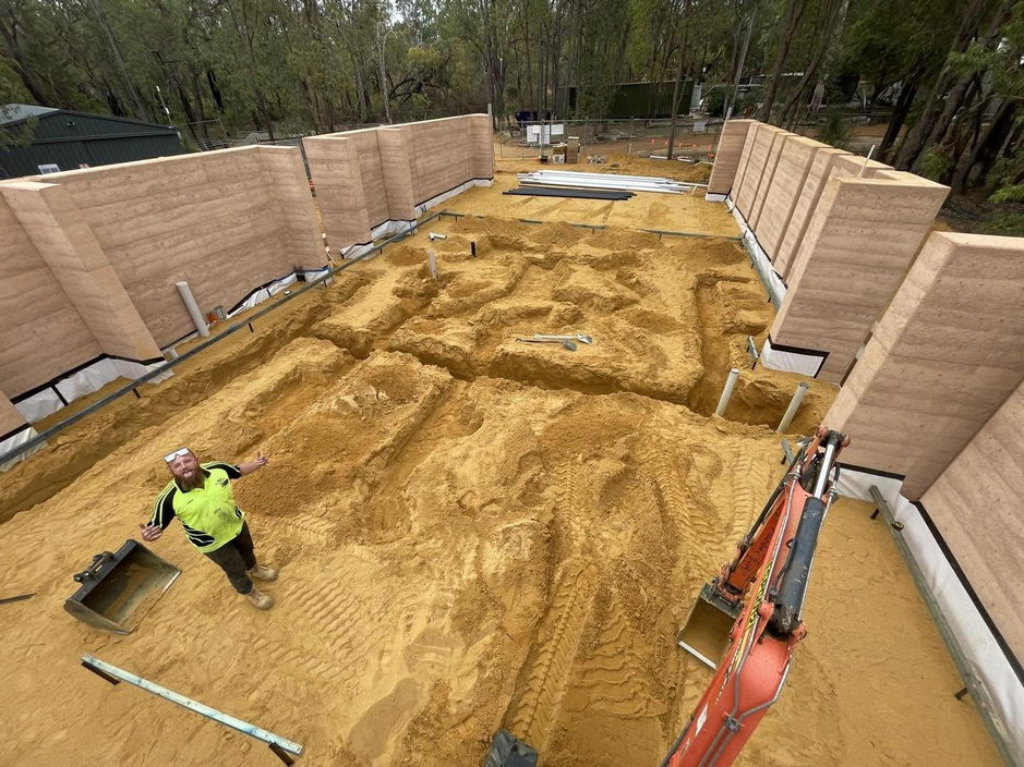 Cut and compacted house pad ready for the slab, built by Gidge Civil in the Perth Hills